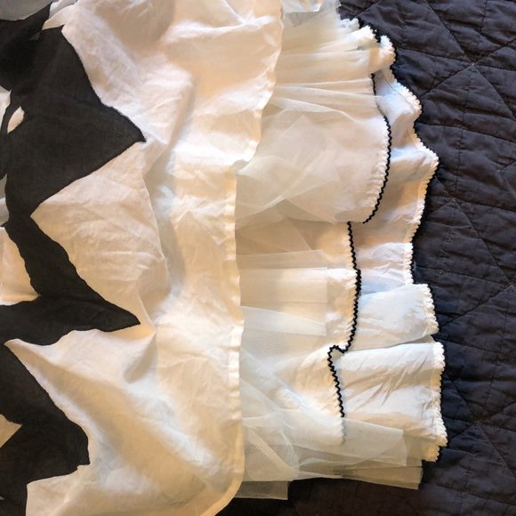 Anthropologie / Liefnotes Black and White Chevron Strapless Party Dress sz 0 - Picture 8 of 9